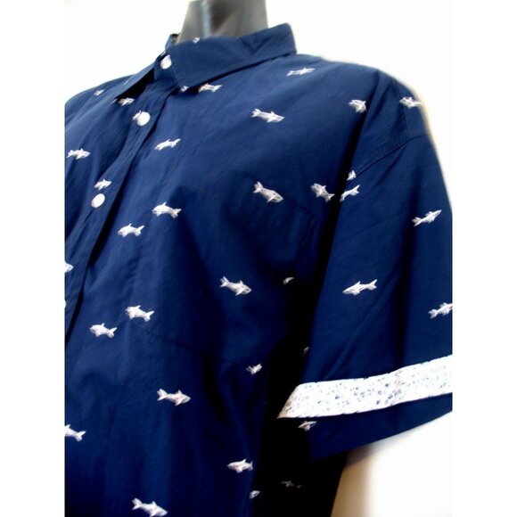 PaperDenim&Cloth Fishing Shirt Men's 4XL Blue Short SL Button Down - Picture 6 of 16